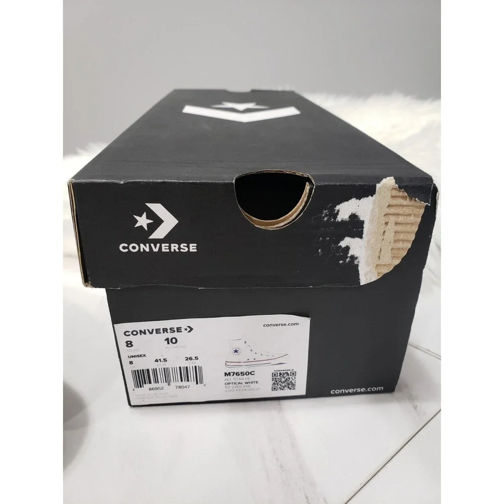 NEW Converse All Star Chuck Taylor White Sneakers MENS SIZE 8  / WOMENS SIZE 10 - Picture 5 of 5
